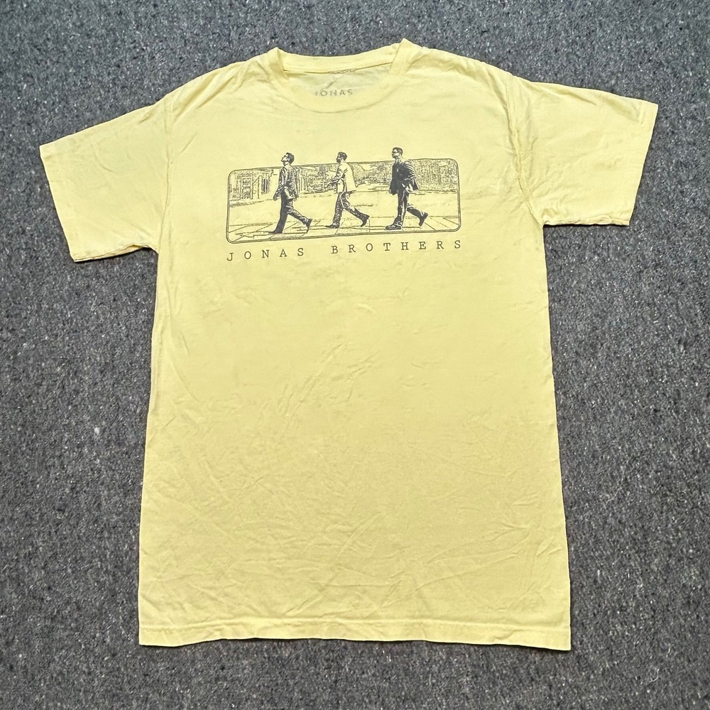Jonas Brothers Graphic Tour T Shirt S‎ Mens Yellow Remember This Tour 2021 Merch